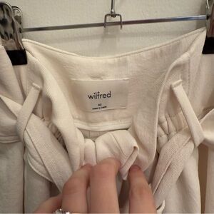 Wilfred Ivory Tie-Front Trousers